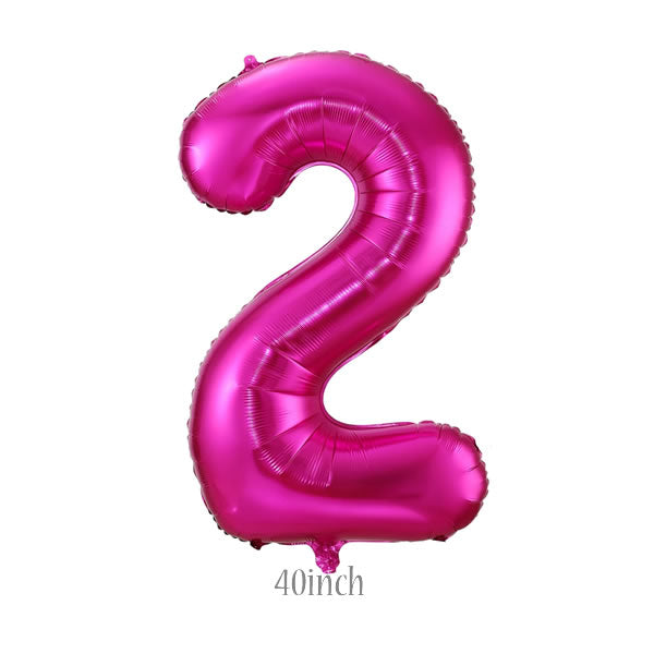 40 inch Hot Pink Number 2 Foil Balloon