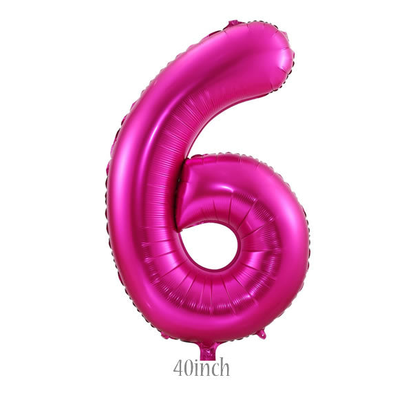 40 inch Hot Pink Number 6 Foil Balloon