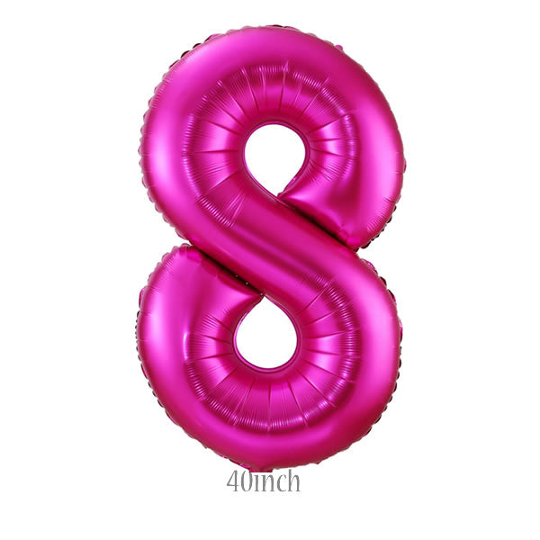 40 inch Hot Pink Number 8 Foil Balloon