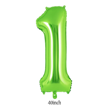 40 inch light green number 1 foil balloon