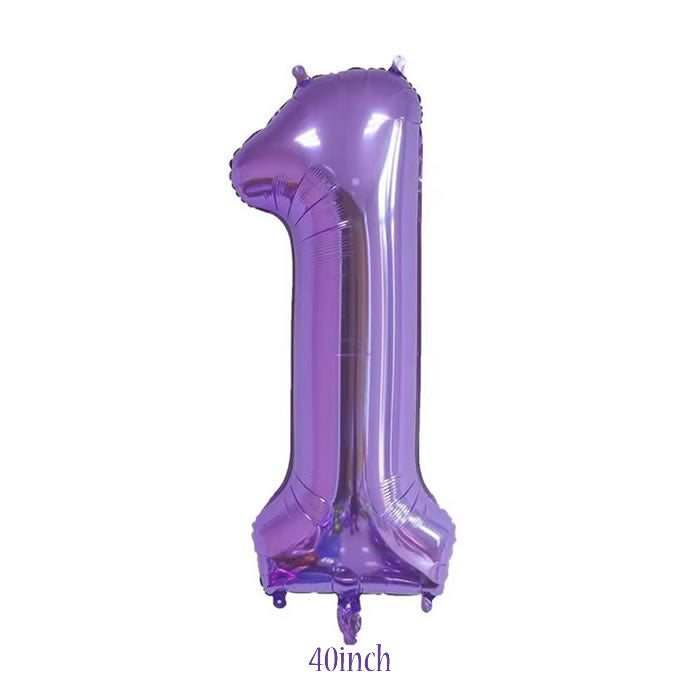 40 inch Purple Number 1 Foil Balloon