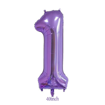 40 inch Purple Number 1 Foil Balloon