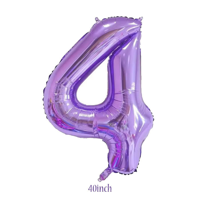 40 inch Purple Number 4 Foil Balloon
