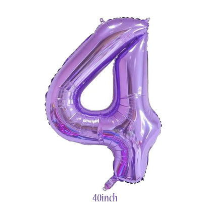40 inch Purple Number 4 Foil Balloon