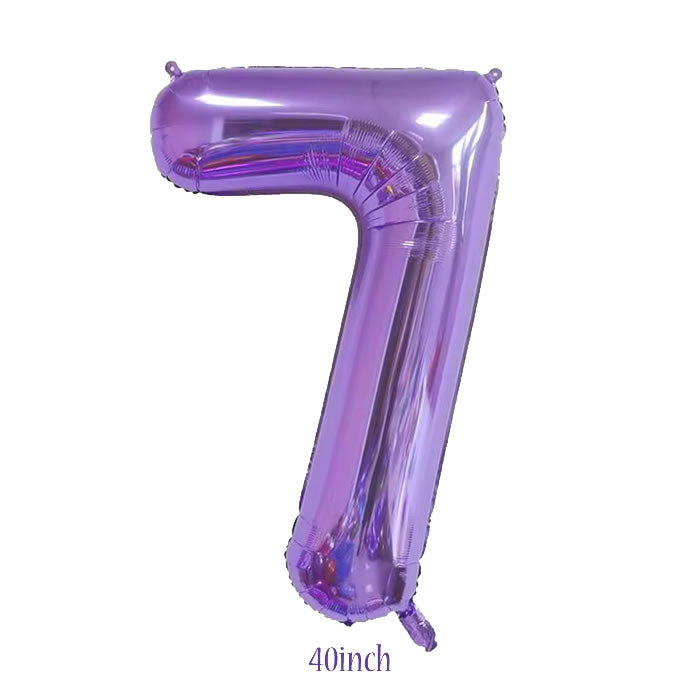 40 inch Purple Number 7 Foil Balloon