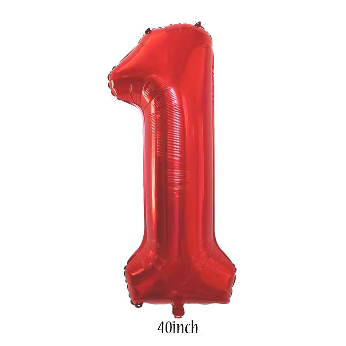 40 inch red number 1 foil balloon