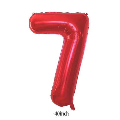 40 inch red number 7 foil balloon