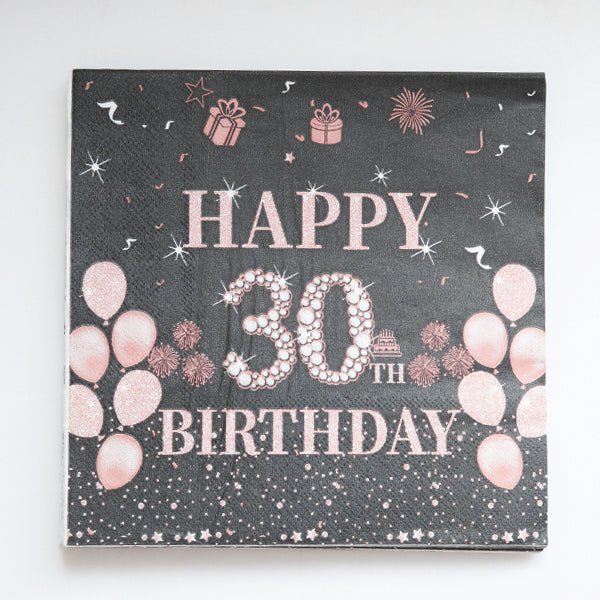 Happy 30th Birthday Paper Napkins