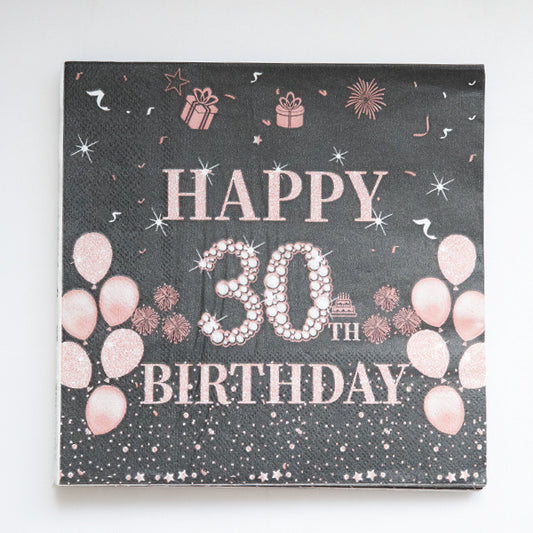 Happy 30th Birthday Paper Napkins