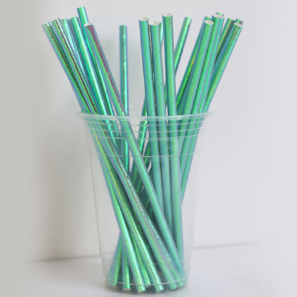 Iridescent Paper Straws