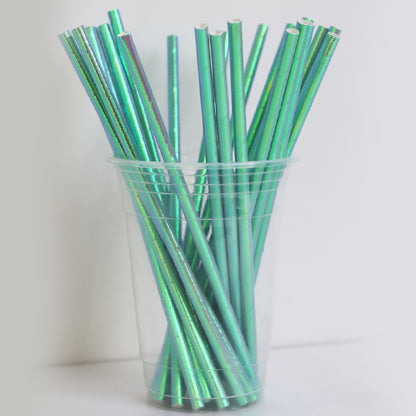 Iridescent Paper Straws