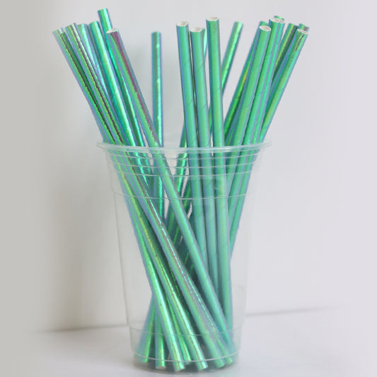 Iridescent Paper Straws