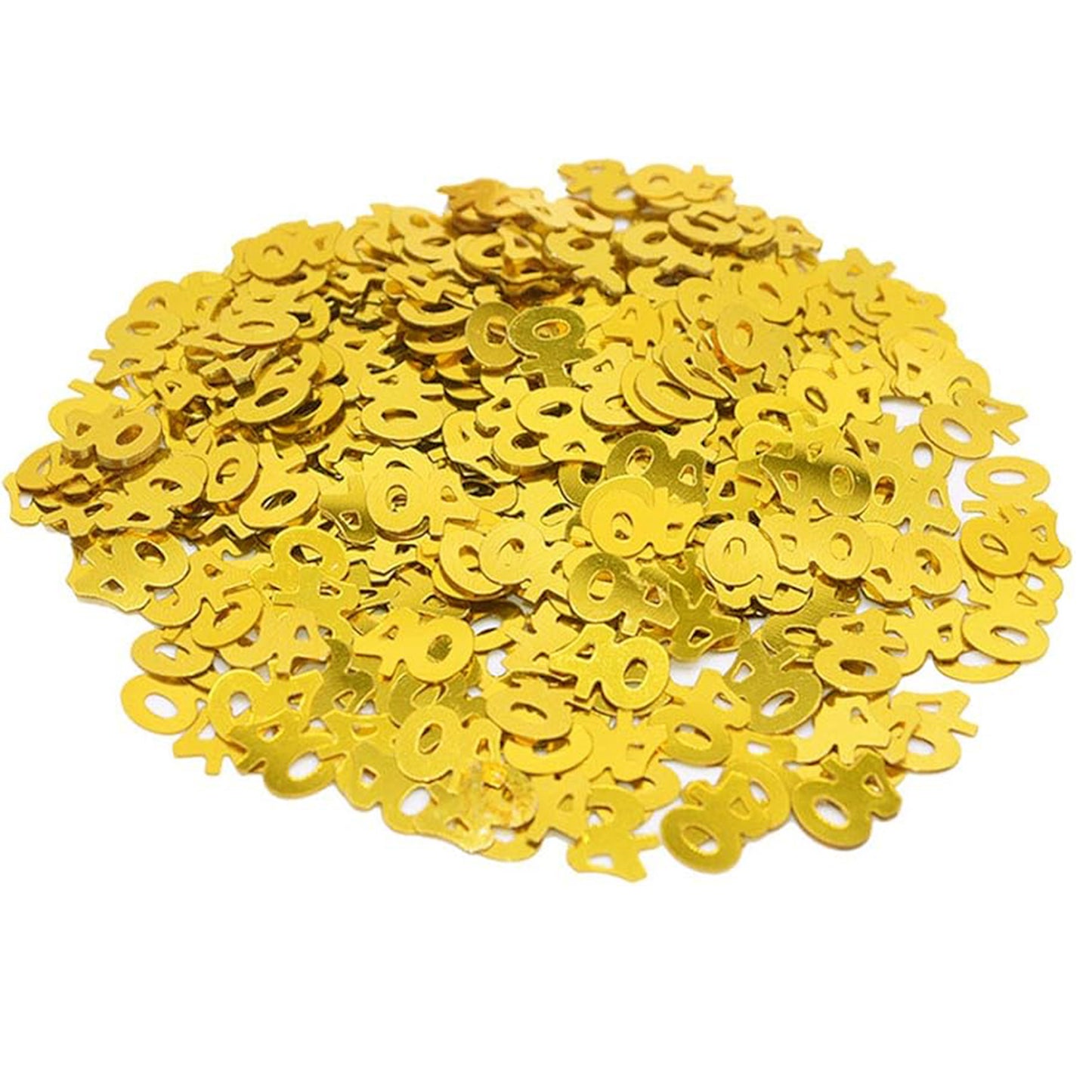 Number 40th Table Confetti Gold