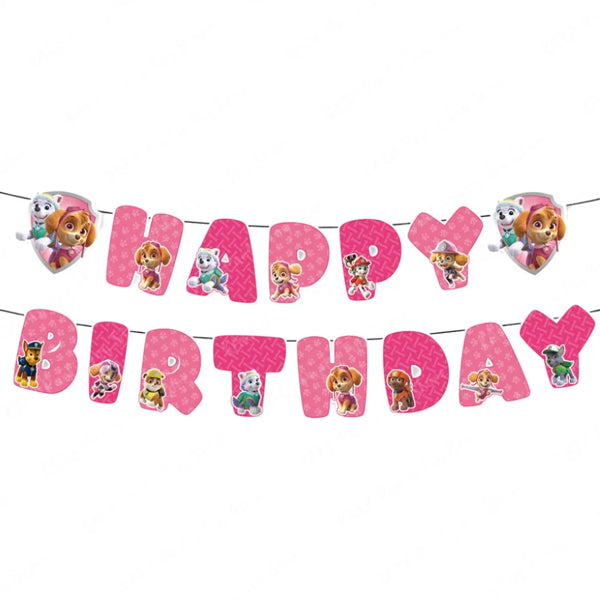 Paw Patrol Skye Happy Birthday Banner