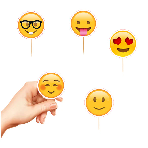 Emoji Theme Cup Cake Topper