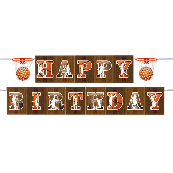Basketball Happy Birthday Banner