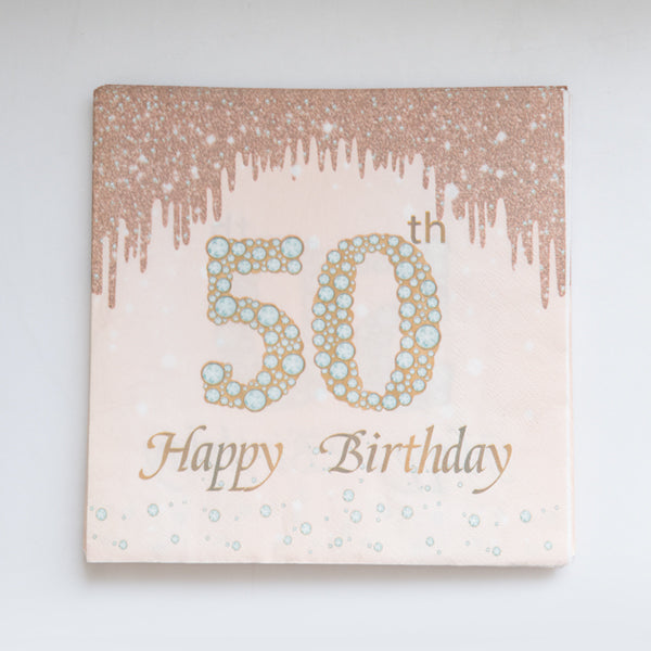 Happy 50th Birthday Paper Napkins
