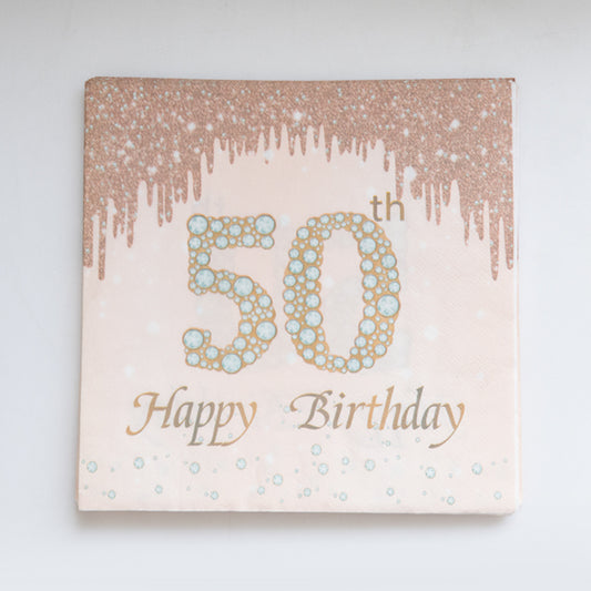 Happy 50th Birthday Paper Napkins