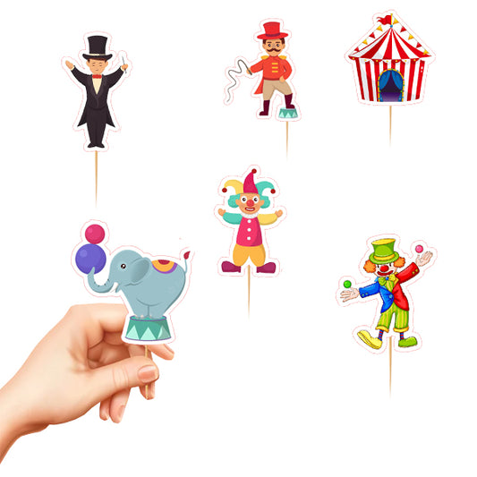 Circus Theme Cup Cake Topper