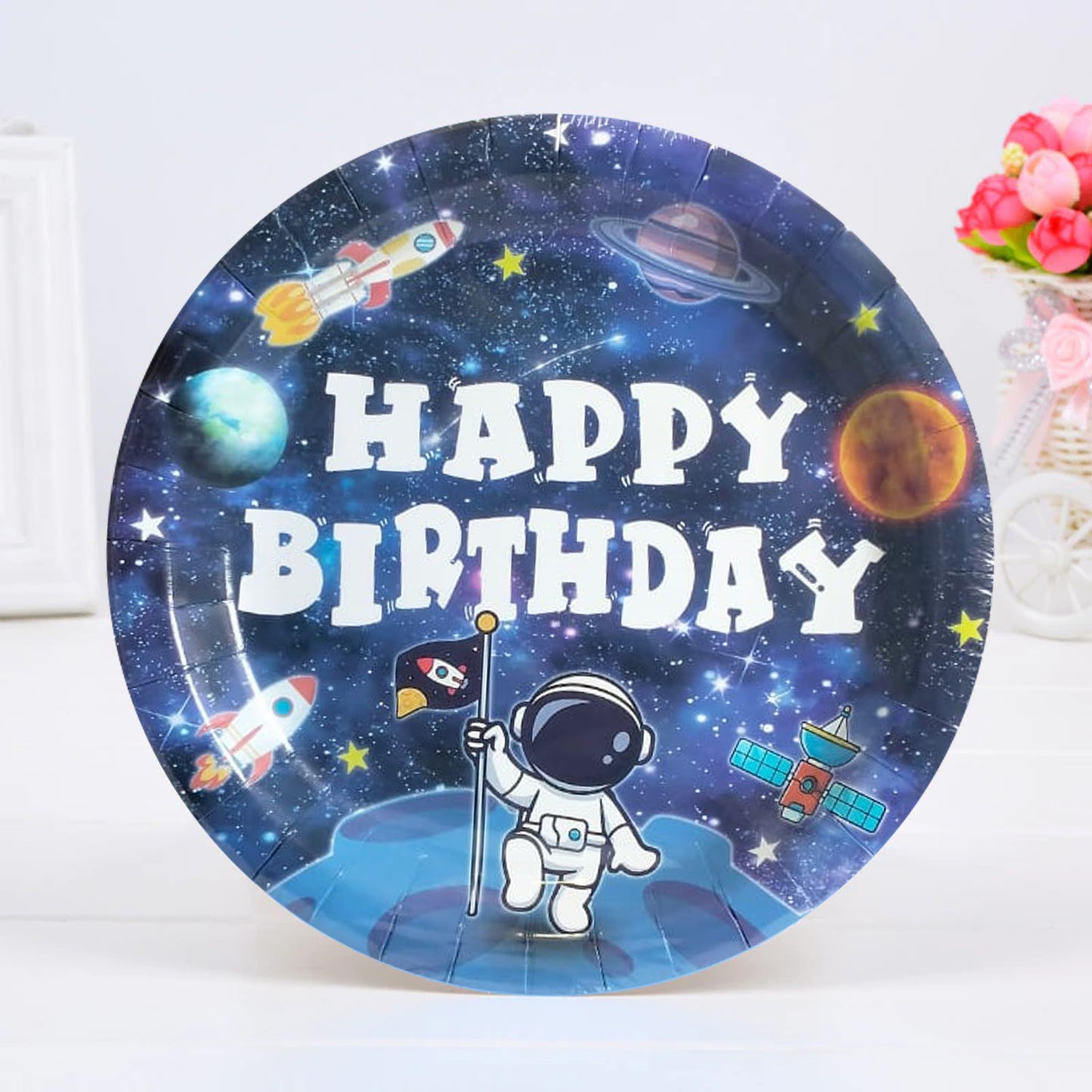 Astronaut Space Theme Paper Plate