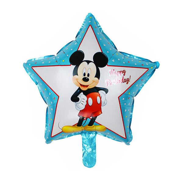 Mickey Mouse Theme Foil Balloon Star Shape