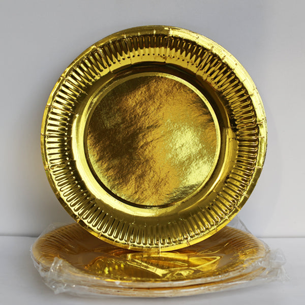 Gold Metallic Paper Plate