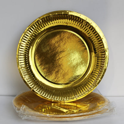 Gold Metallic Paper Plate