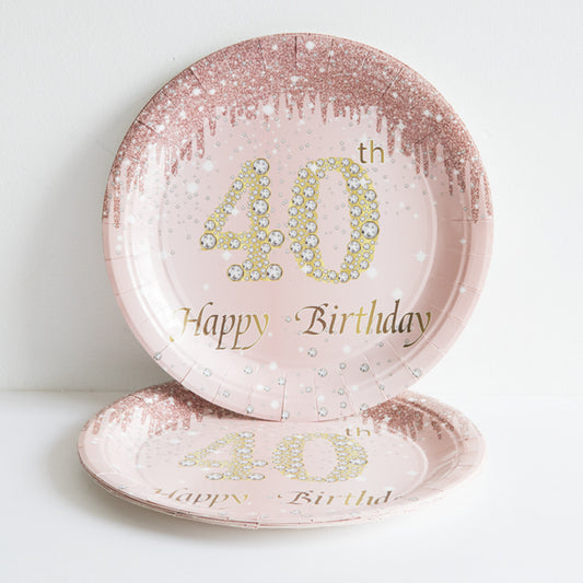 Happy 40th Birthday Paper Plates