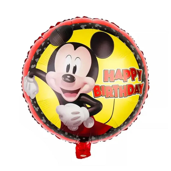 Mickey Mouse Round Foil Balloon – Happy Birthday