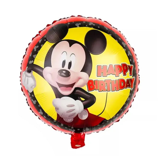 Mickey Mouse Round Foil Balloon – Happy Birthday