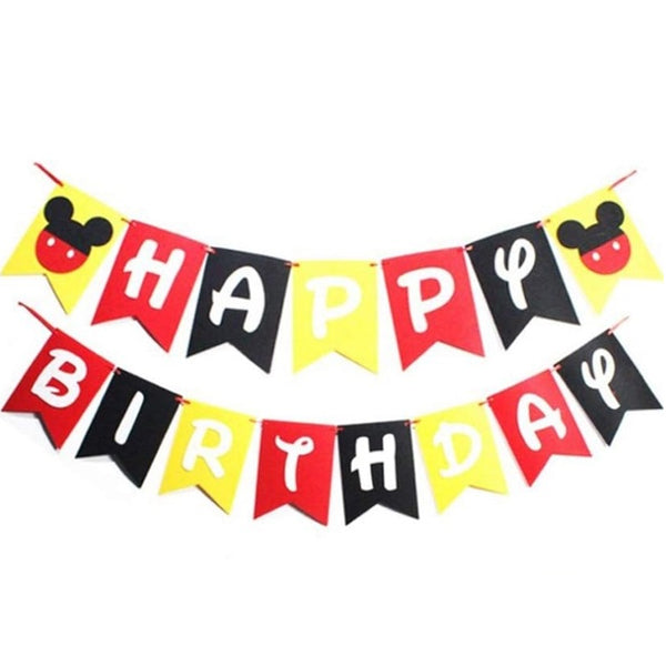 Mickey Mouse Happy Birthday Banner