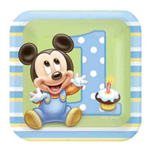 Mickey Mouse Theme Paper Plates