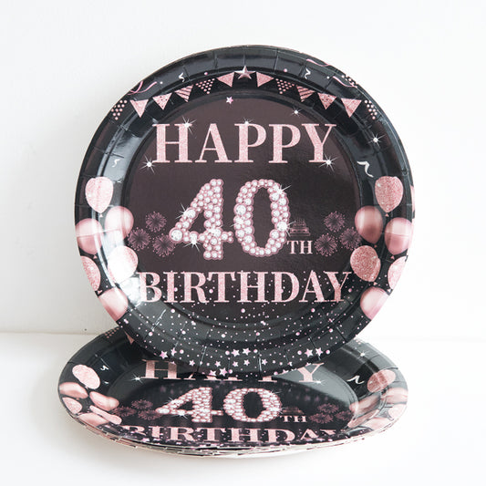 Happy 40th Birthday Paper Plates