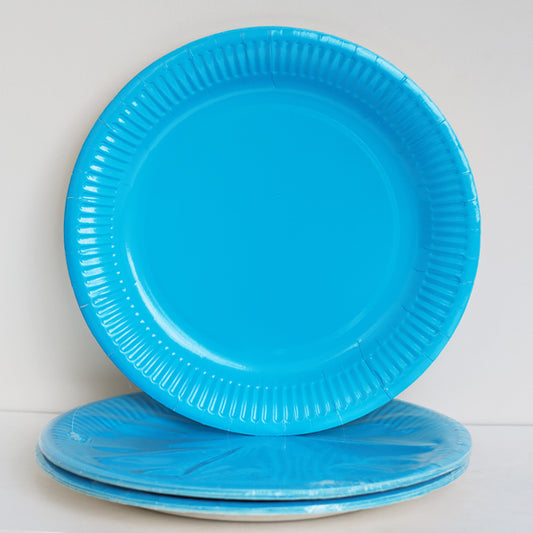 Cerulean Blue Paper Plates