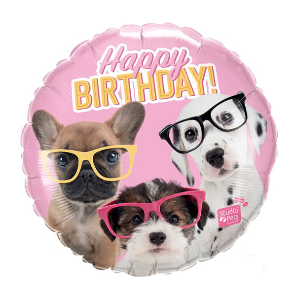 Dog Theme Happy Birthday Foil Balloons