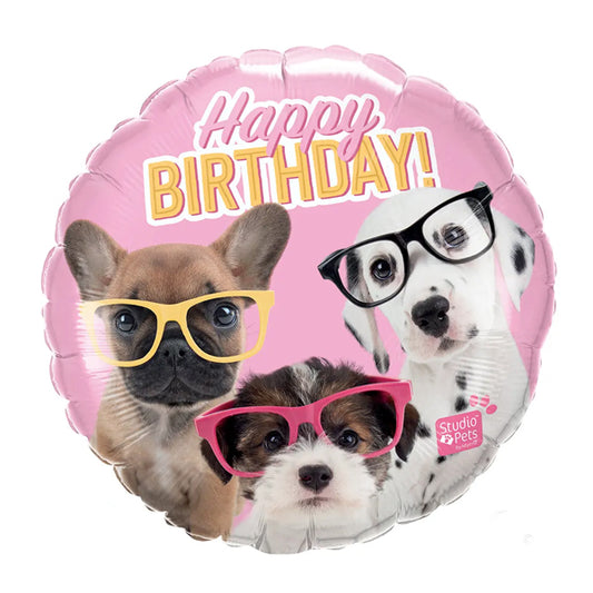Dog Theme Happy Birthday Foil Balloons