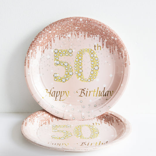 Happy 50th Birthday Paper Plates