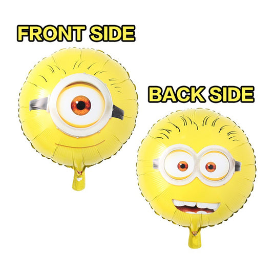 Minions Party Theme Face Foil Balloon