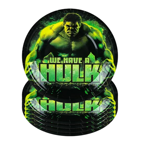 Hulk Party Theme Paper Plates