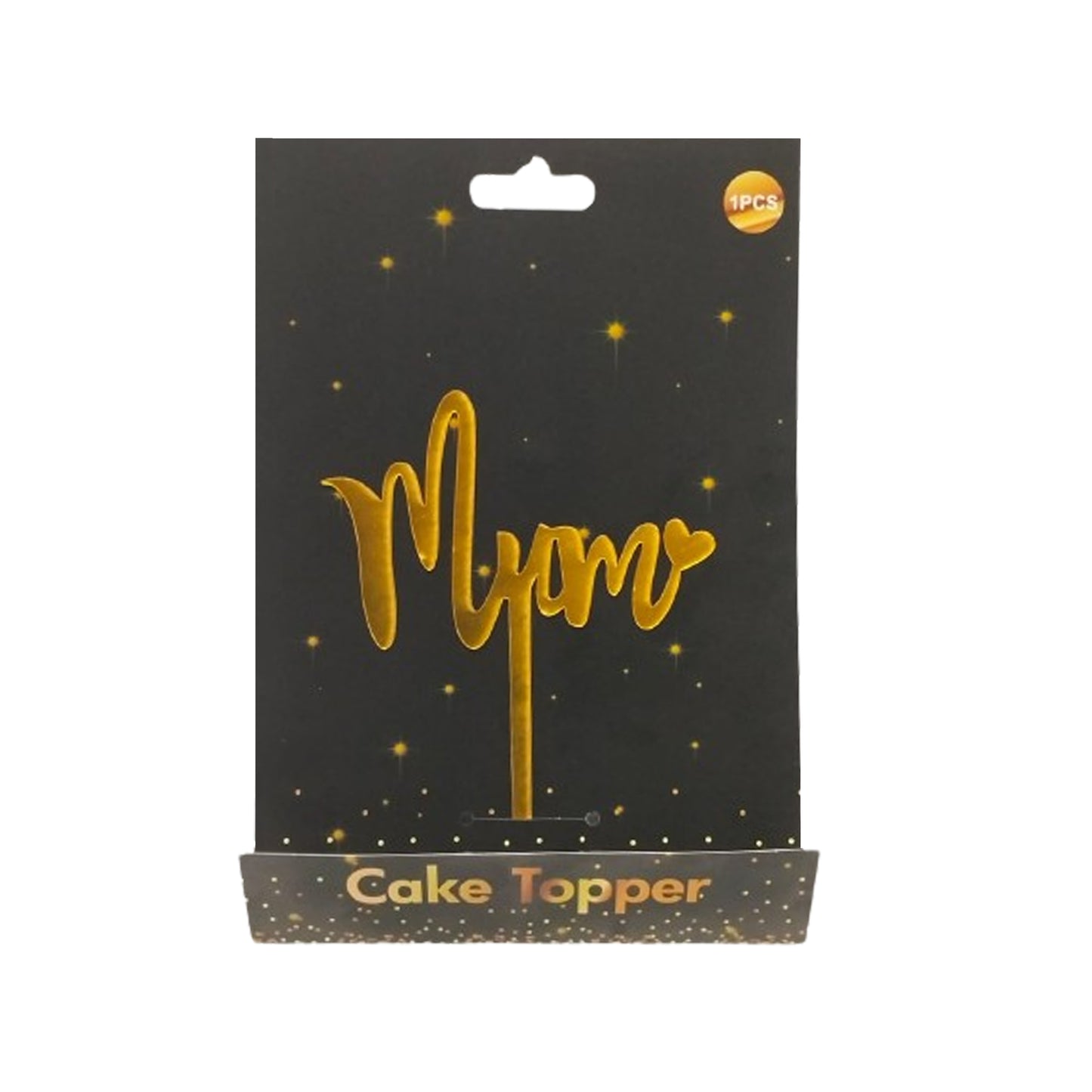 Mom Cake Topper Gold