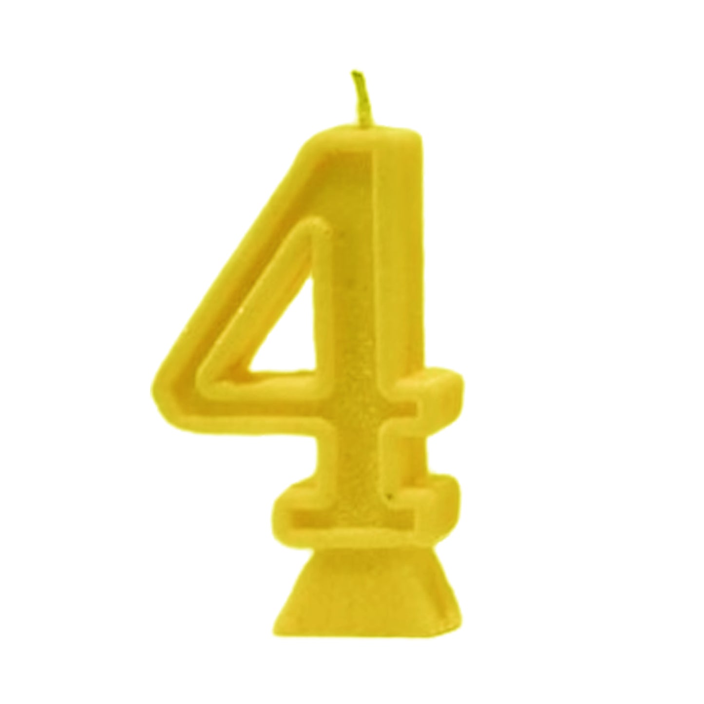 Yellow Number Candle