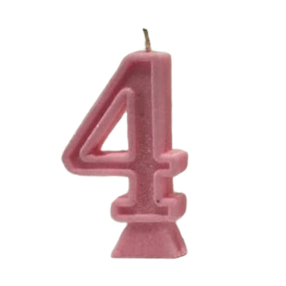 Pink Number Candle