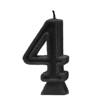 Black Number Candle