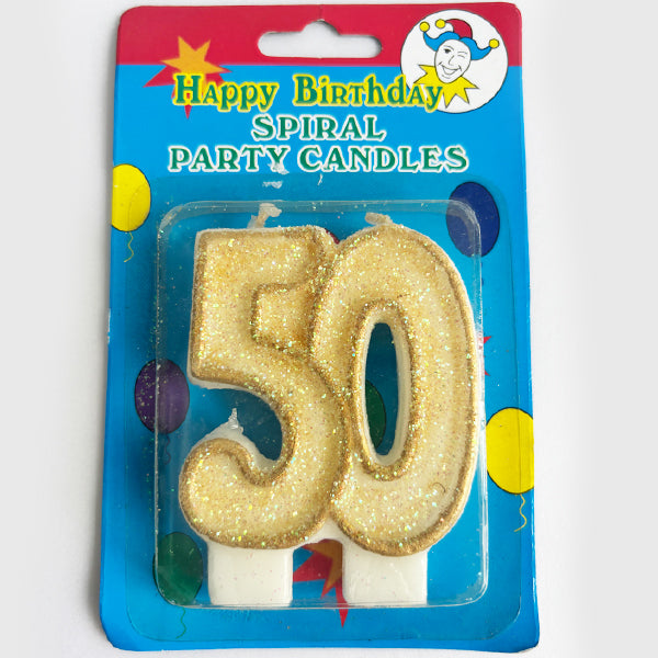 50 Glitter Gold Candle
