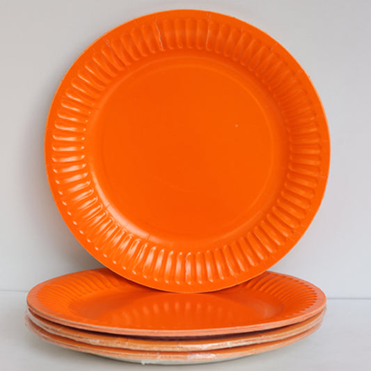 Orange Paper Plate