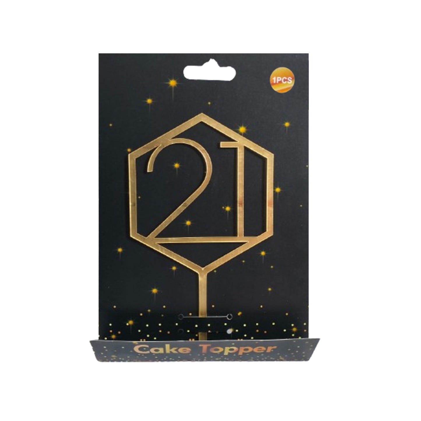 Acrylic Number Cake Topper Gold