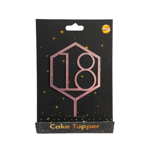 Acrylic Number Cake Topper Rose Gold