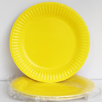 Matte Yellow Paper Plate