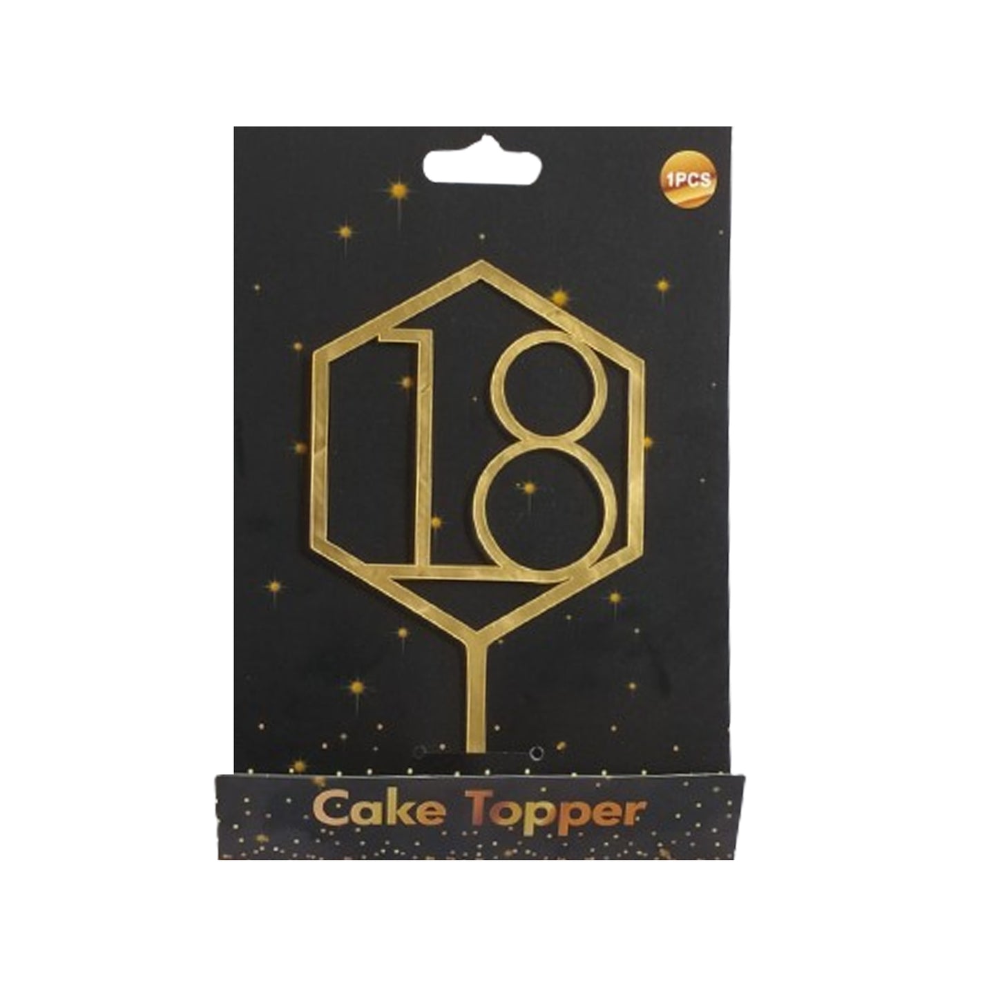 Acrylic Number Cake Topper Gold