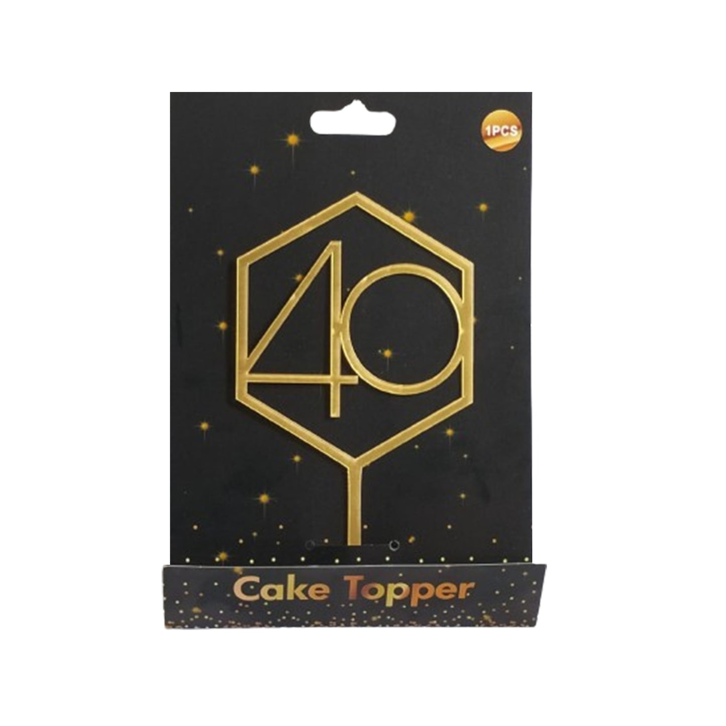 Acrylic Number Cake Topper Gold